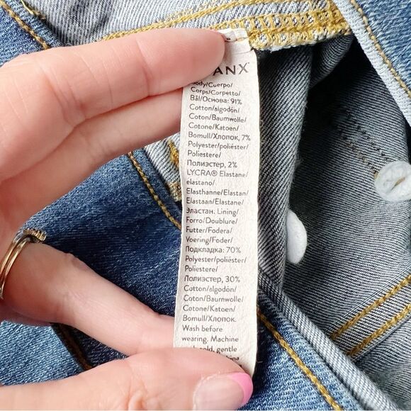 Spanx Straight Leg Ankle Pull-On Jeans in Vintage Indigo Medium Wash Size Large - Picture 7 of 9